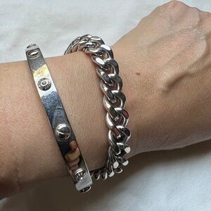 Henri Bendel (RIP) silver bangle cuff bracelet